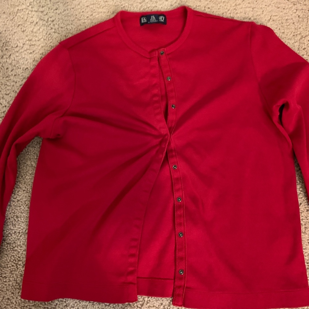 Red Button Down
